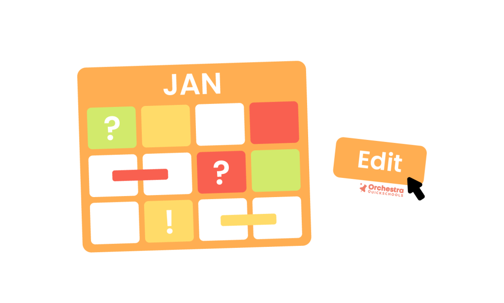 editing your school schedule in january